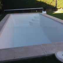 Piscina de fibra revestida con gresite
